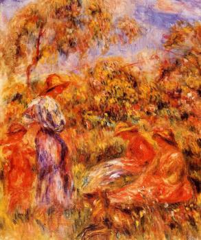 皮埃爾 奧古斯特 雷諾阿 Three Women and Child in a Landscape 皮埃爾 奧古斯特 雷諾阿 Three Women and Child in a Landscape
